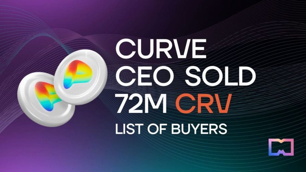 Curve CEO sold 72 Million CRV - List of Buyers