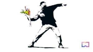 Banksy’s ‘Love Is In The Air’ to Tour Europe with Particle NFT Collection
