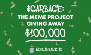 „Memecoin“ projektas „$ Garbage“ siekia paskelbti 100,000 XNUMX USD dovaną