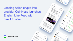 CoinNess, proveedor asiático líder de información criptográfica, lanza Live Feed en inglés con una oferta API gratuita