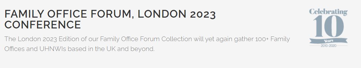 Family Office Forum London 2023