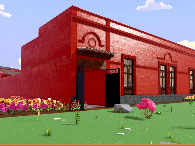 frida kahlo red house