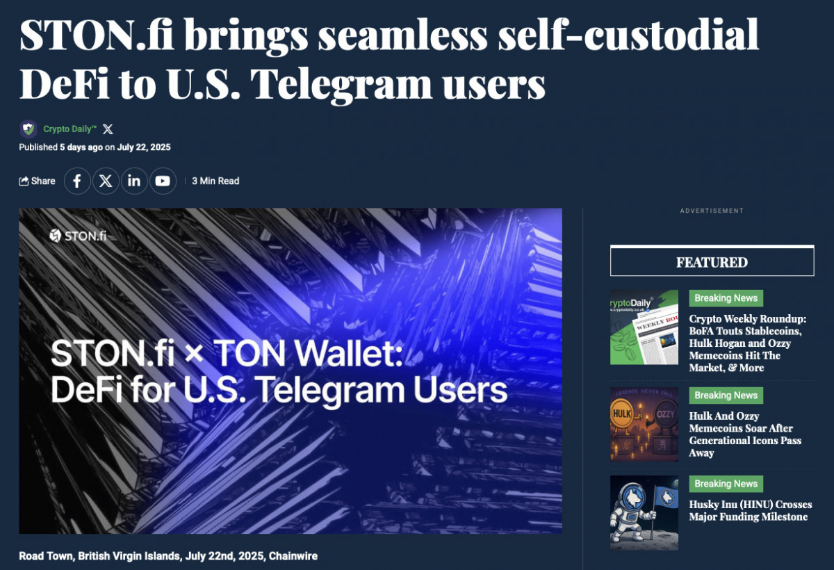 End-of-July Crypto Check-In: BTC, ETH, TON Cool Off After the Climb
