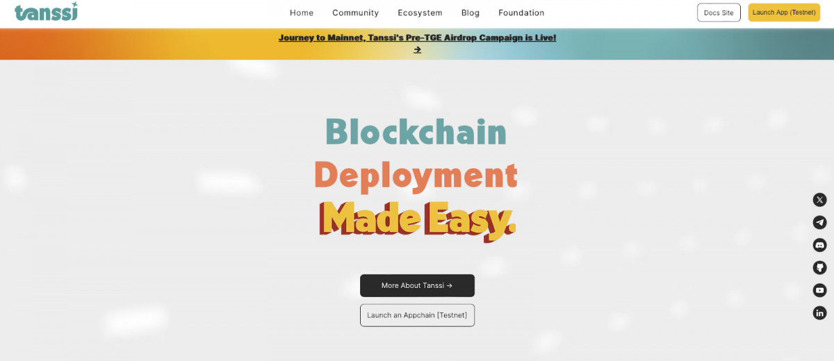 Tanssi opened its final testnet to let developers launch appchains with one-click deployment.