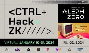 Principais parceiros se juntarão ao próximo Aleph Zero CTRL+Hack+ZK Hackathon