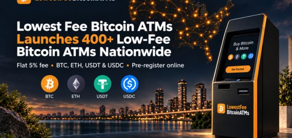 Lowest Fee Bitcoin ATMs Announces Launch of More Than 400 ATMs Nationwide