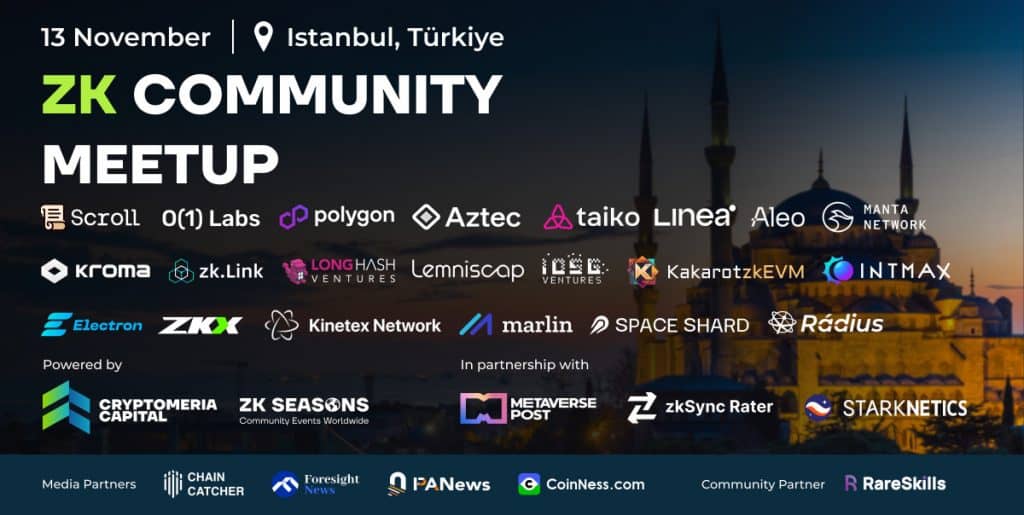 Cryptomeria Capital's ZK Community Meetup Triumphs in Istanbul, Showcases Leading Zero Knowledge Expert Insights