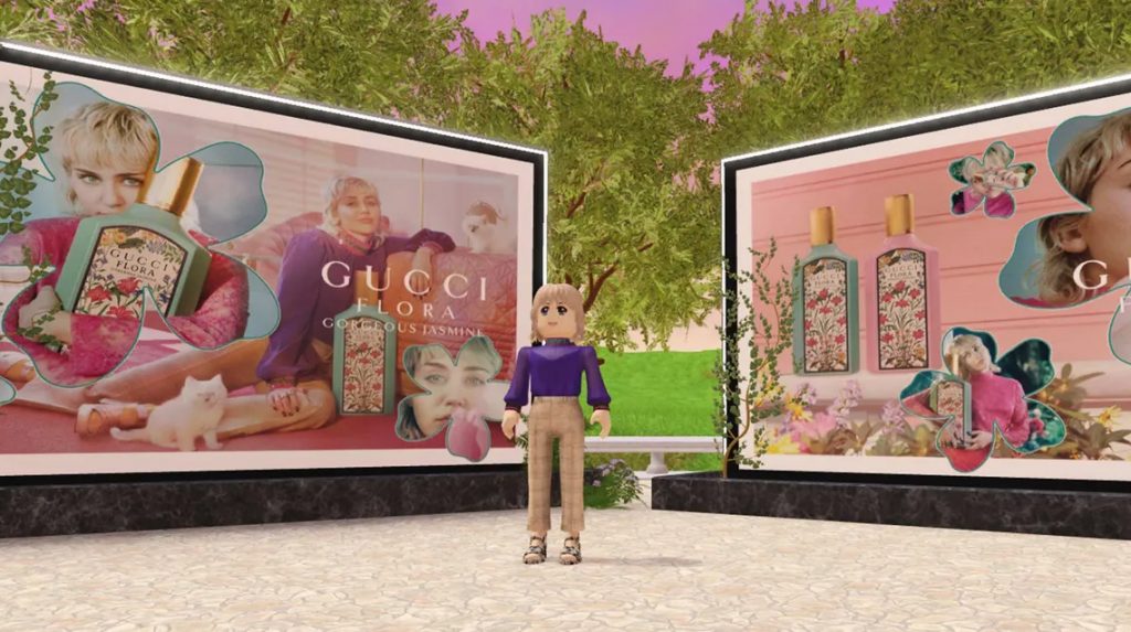 Gucci promotes its new fragrance on Roblox