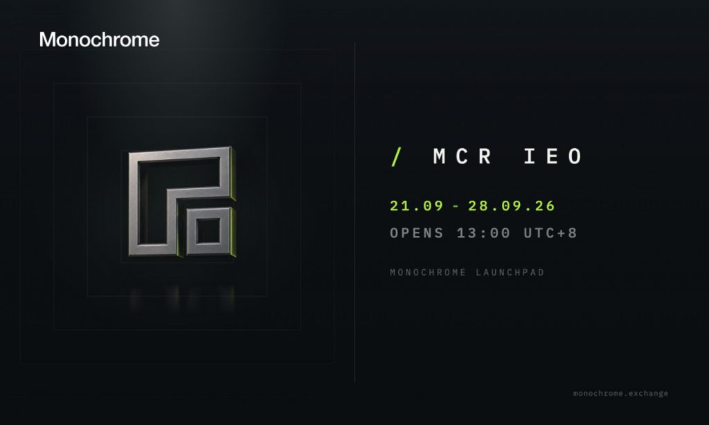 Multi-Asset Trading Venue Monochrome Exchange Announces IEO of Its Native Token, $MCR