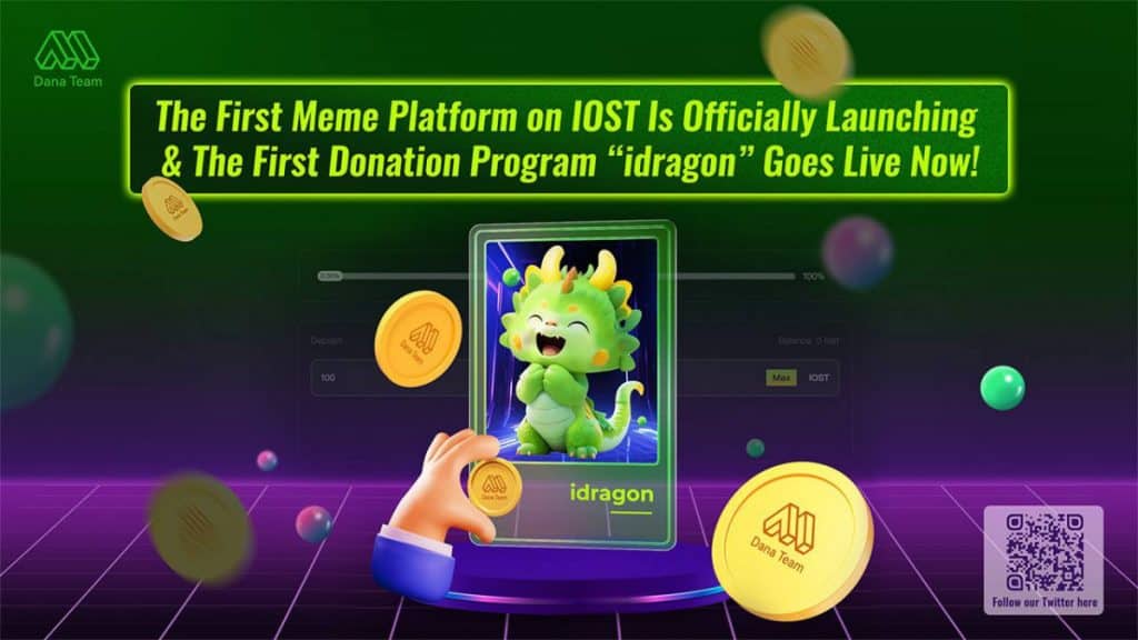 The First Mpr@memeinator.comeme Platform on IOST Is Officially Launching & The First Donation Program “idragon” Goes Live Now!