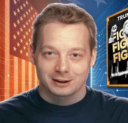 Nikita Anufriev, Gründer des Podcasts „Headliners“ und ehemaliger CMO von Hamster Kombat, nimmt an der Gala von Präsident Trump in Washington teil