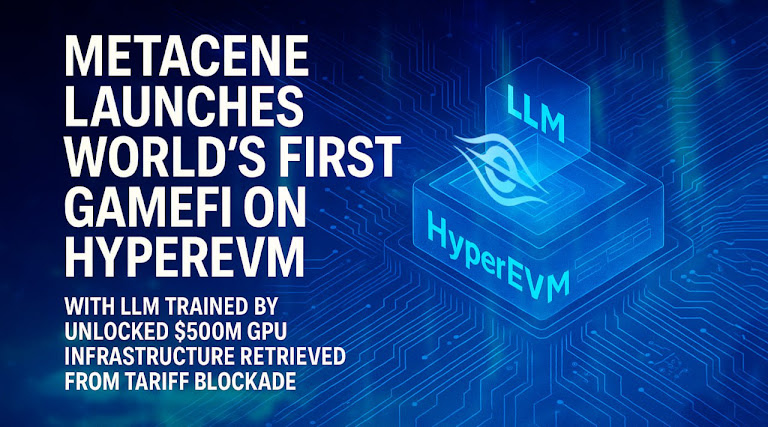 MetaCene Launches World's First GameFi on HyperEVM with LLM Trained by Unlocked $500M GPU Infrastructure Retrieved from tariff blockade