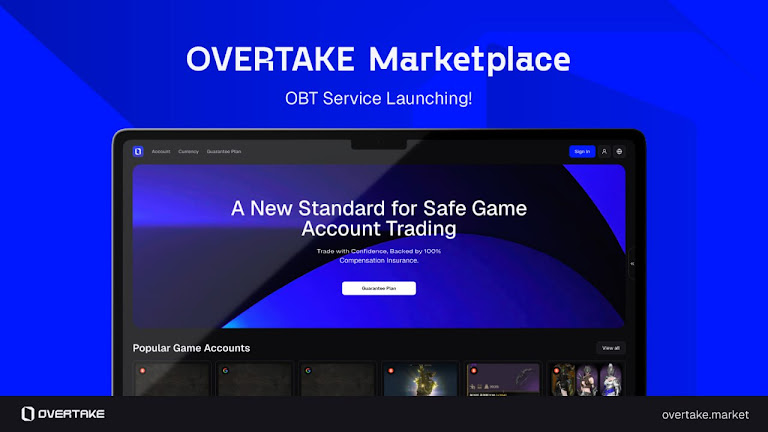 Blockchain P2P Game Asset ‘Overtake Marketplace’ Open-Beta Service Launch
