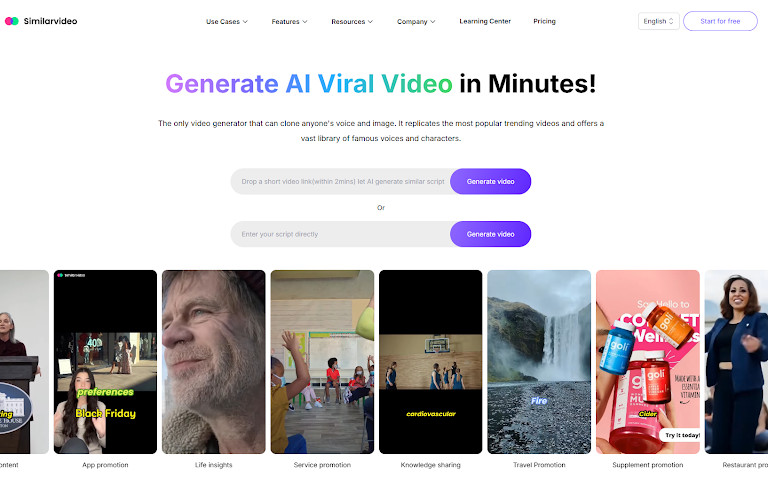 5. SimilarVideo – Trend-Cloning Viral Video Generator