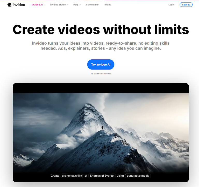 2. InVideo AI – Faceless Video Maker with Autopilot