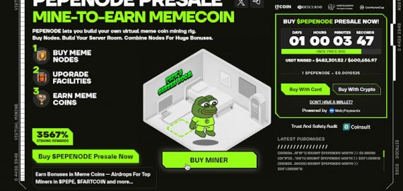 Pepenode Token Launches New Mine-to-Earn Ecosystem – $PEPENODE Review