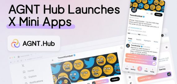AGNT Hub Launches X Mini Apps and Opens the Next Chapter for Native Web3 on X
