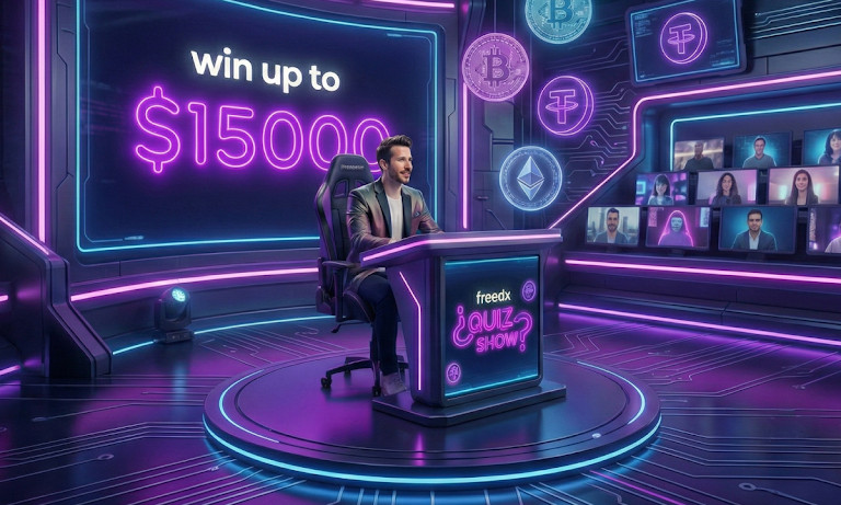 Freedx Launches Live Crypto Quiz Show Offering $15,000 in Rewards