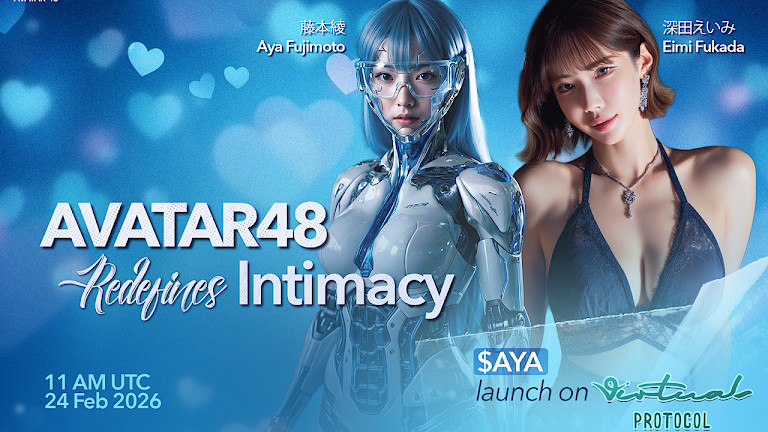 AVATAR48 Redefines Intimacy with $AYA Launch on Virtuals; Onboards Global Icon Eimi Fukada