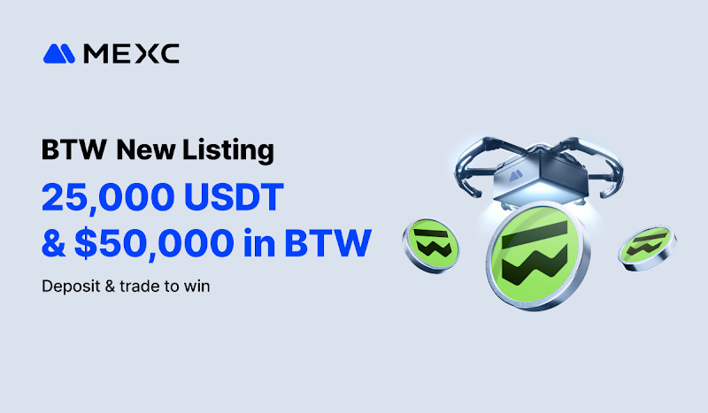 MEXC Lists Bitway (BTW) with $50,000 in BTW and 25,000 USDT Airdrop+ Rewards