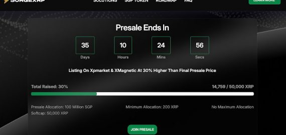 SurgeXRP Presale Accelerates Following XRP Upgrade News, 30% of Soft Cap Filled Before RWA Platform Debut