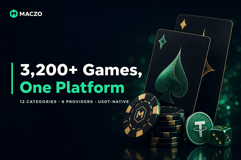 Maczo Completes Its In-House Provably-Fair Casino: 8 Originals Plus Lucky Spin on a Crypto-Native Platform of 3,200+ Games