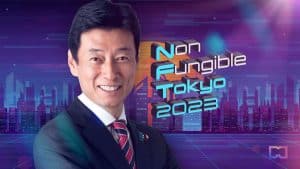 Minister Yasutoshi Nishimura hält eine Grundsatzrede bei Non Fungible Tokyo 2023, um Japans Engagement dafür zu demonstrieren Web3