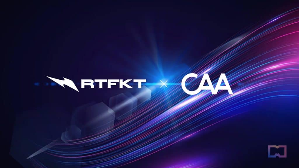 Nike's virtual speaker studio RTFKT signs with talent agency CAA to expand into TV and flim.