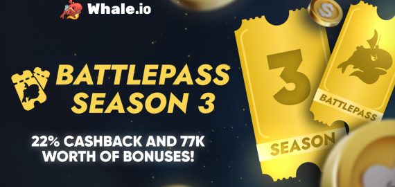 Whale.io Launches Battlepass Season 3, Featuring $77,000 in Crypto Casino Rewards
