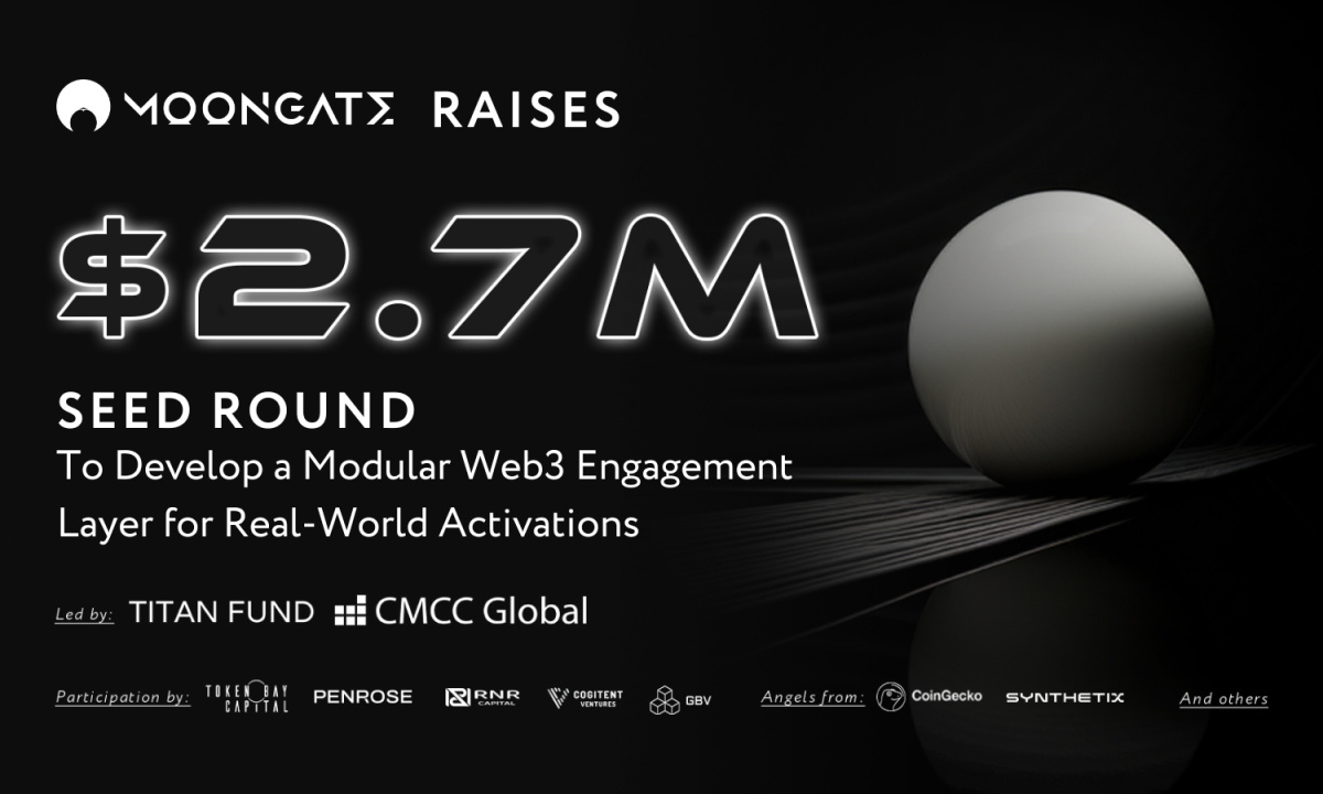 Moongate がモジュラー開発のためシードラウンドで 2.7 万ドルを調達 Web3 現実世界のアクティベーションのためのエンゲージメントレイヤー