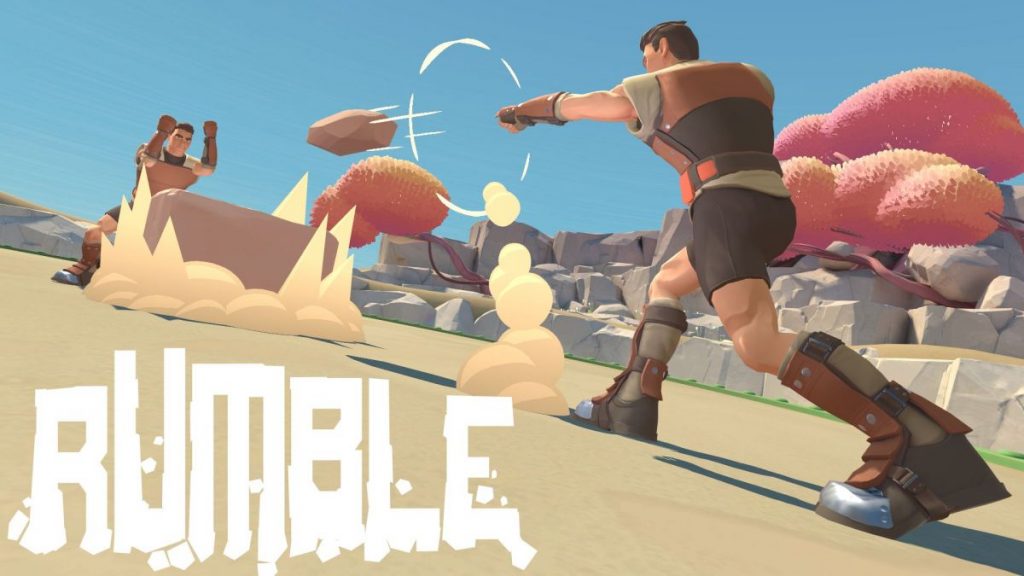 A screenshot from the VR game Rumble