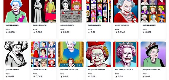 Queen Elizabeth-themed NFTs and memecoins are taking over the crypto space