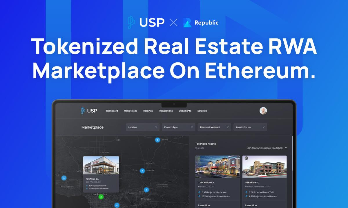 Tokenizirana nepremičninska platforma USP, ki temelji na Ethereumu, se lansira na Republic