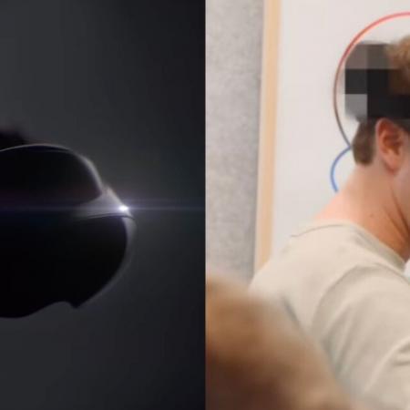 Mark Zuckerberg demos Meta’s Project Cambria VR helmet in weird blurred-out video