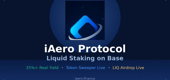 iAero Protocol Launches Token Sweeper, Distributes 5% of LIQ Supply to Stakers