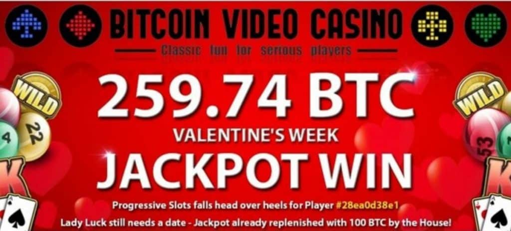 4. 259.74 BTC em slots de vídeo