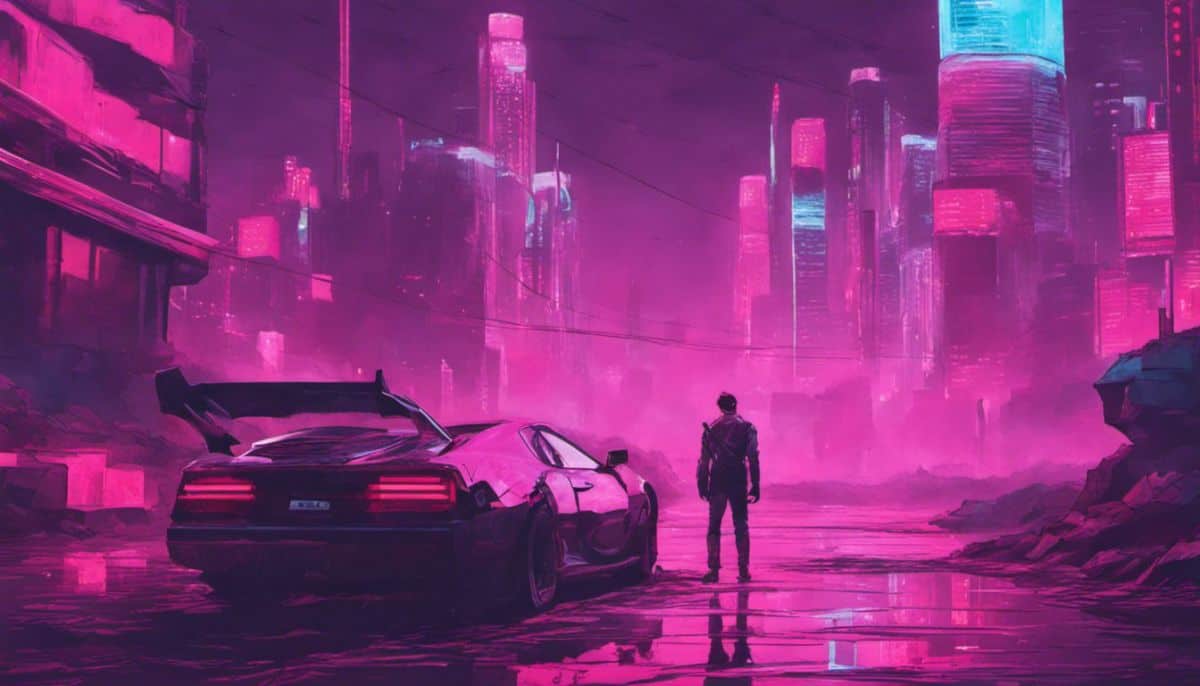 Cyberpunk Ronin in a Neon City - HD Mobile Walls