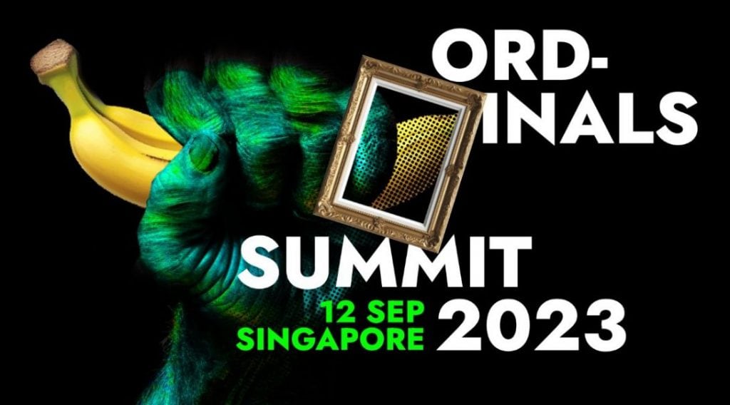 Ordinals Summit 2023 Singapūrā ir pirmais liela mēroga Bitcoin Ordinals pasākums Āzijā