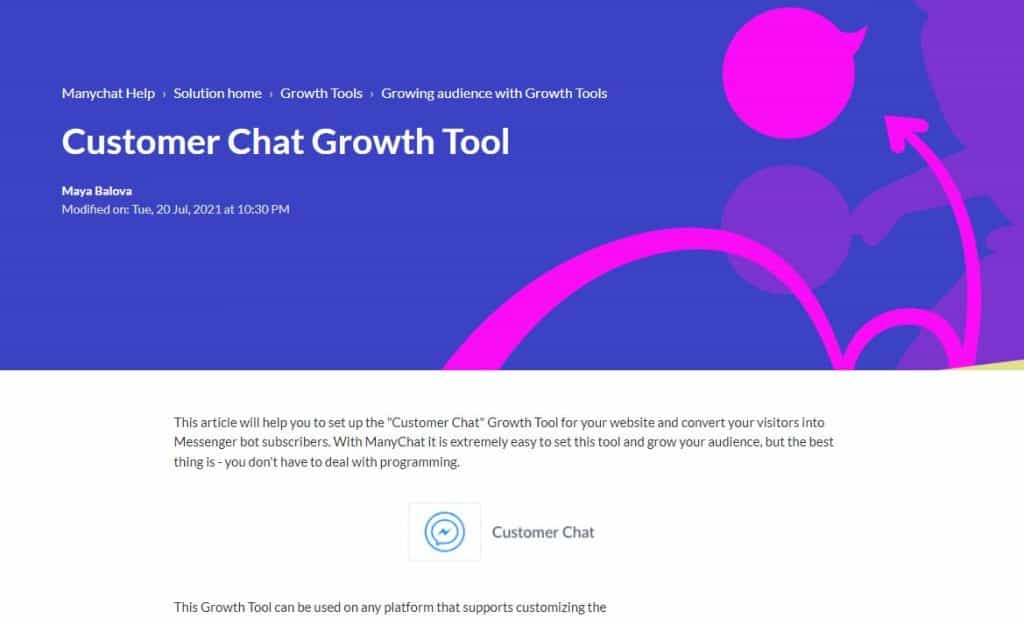 9. ManyChat - Convert Visitors into Subscribers