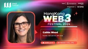 Cathie Wood, CEO da ARK Invest, participará de Hong Kong Web3 2024 Festival