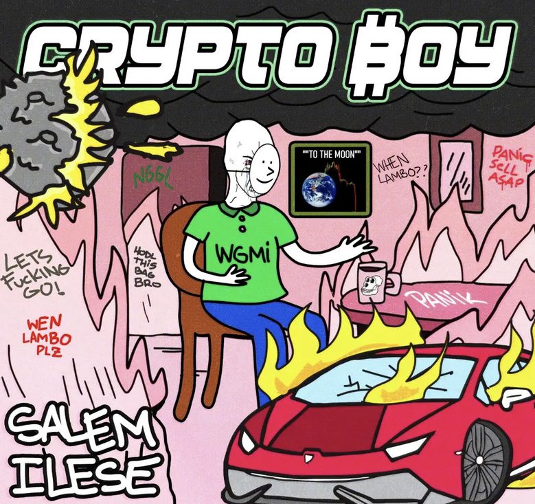 Grafika „Crypto Boy” autorstwa Nadii Tolokonnikowej