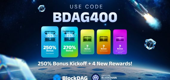 BlockDAG’s BDAG400 Offer Starts at 250%: What Do the Bonuses Reflect? Stellar Eyes $0.60 & Shiba Inu Targets 260% Rally!