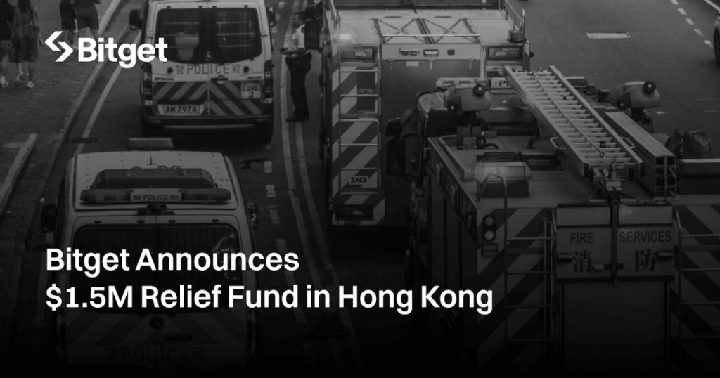 Bitget Announces Over $1.5 Million USD Relief Fund for Families Affected by Hong Kong’s Wang Fuk Court Tower Fire