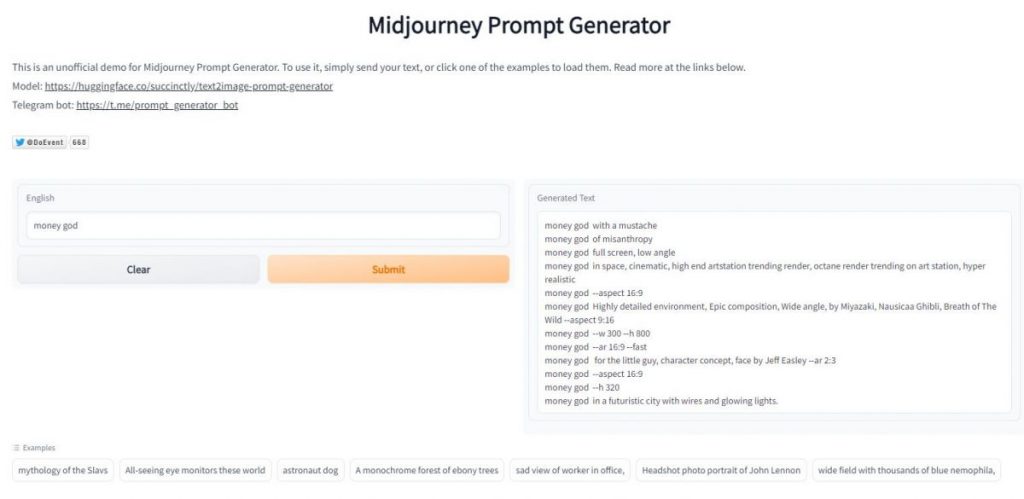 Midjourney Generador de avisos