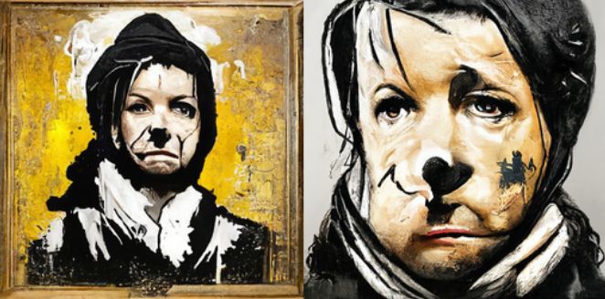 Banksy-Porträtstil