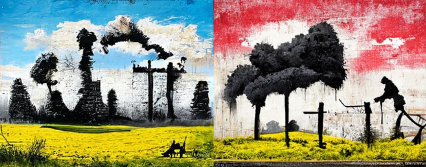 Banksy-Landschaftsstil