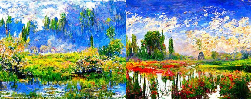 Landschapsstijl van Claude Monet