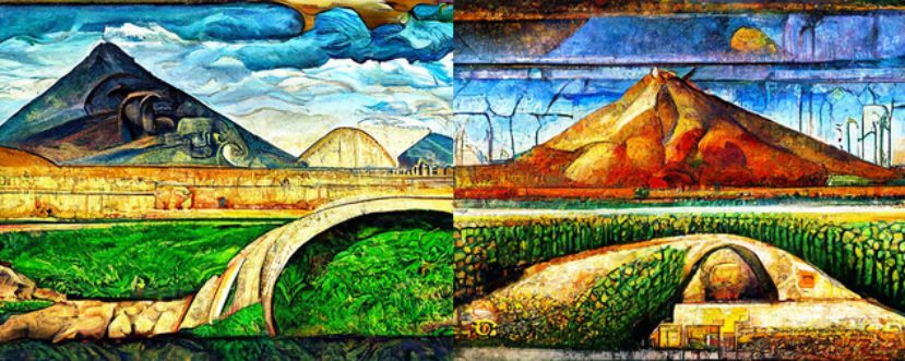 Diego Rivera landschapsstijl