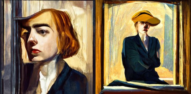 Edward Hopper Portrait Style