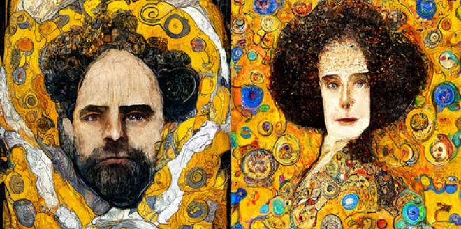 Portretstijl van Gustav Klimt